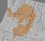 geologic map showing field trip route