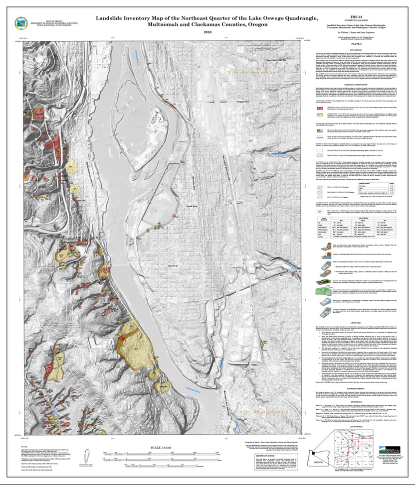 NE quarter of Lake Oswego quad