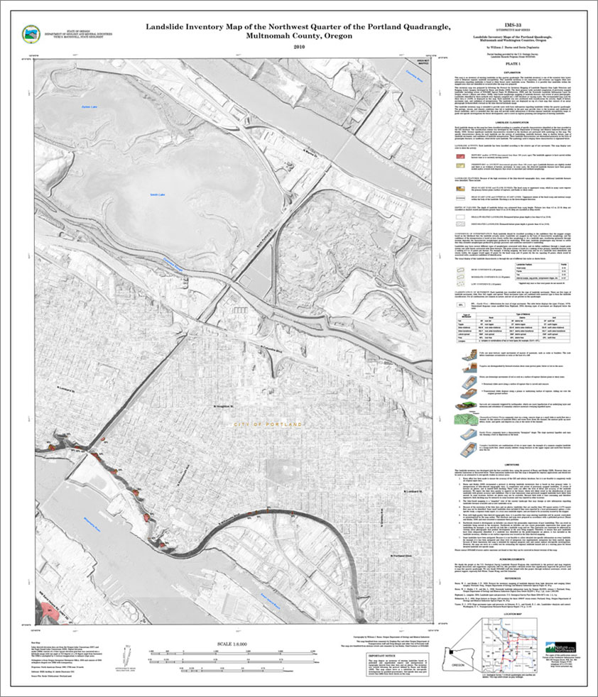 NW quarter of Portland quad