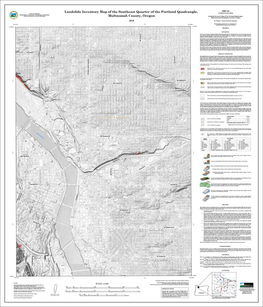 SE quarter of Portland quad
