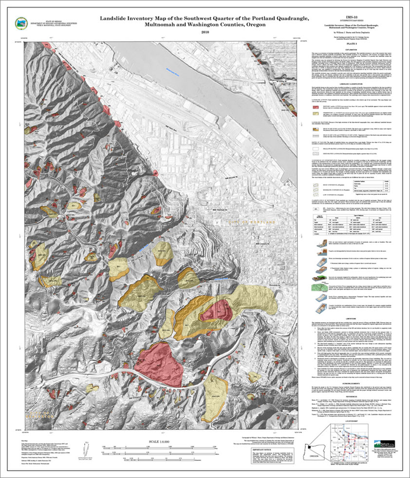 SW quarter of Portland quad