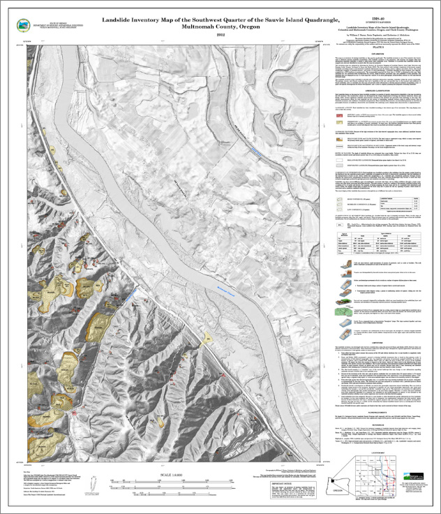 SW quarter of Sauvie Island quad