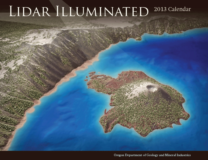 cover page of DOGAMI Lidar Illustrated 2013 lidar calendar