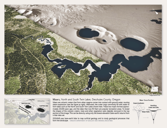 May image page of DOGAMI Lidar Illustrated 2014 lidar calendar