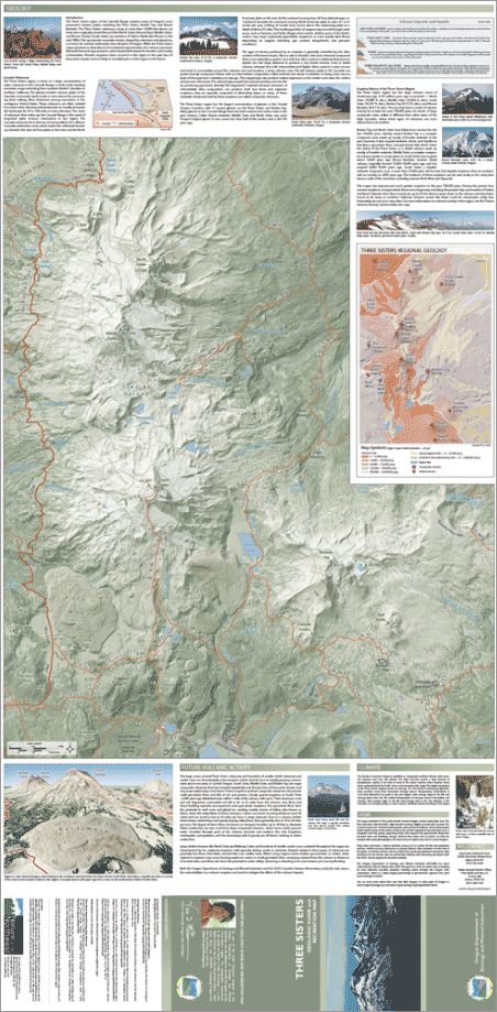 geologic information Three Sisters glaciers