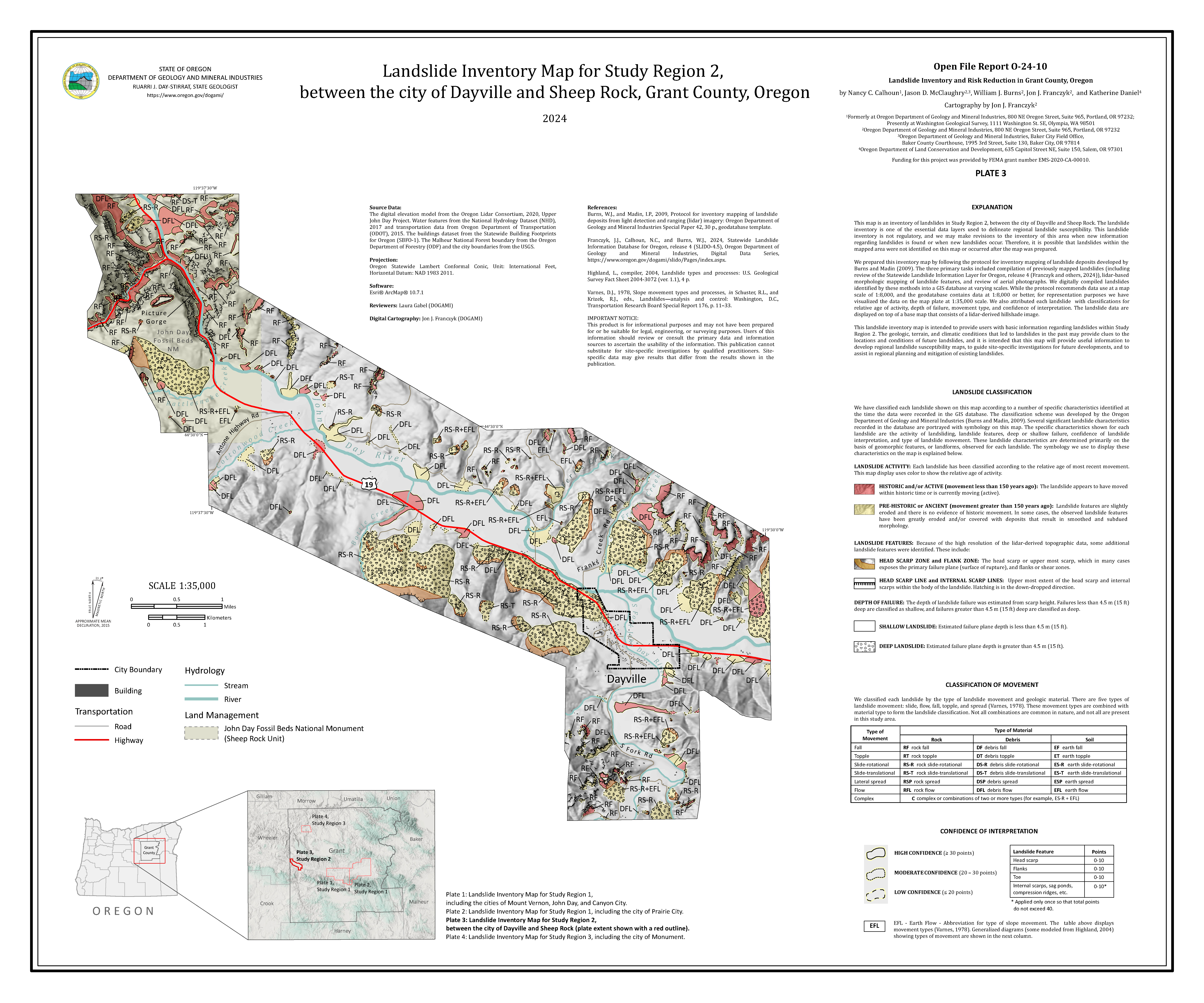 Plate 3: Landslide Inventory Map for Study Region 2