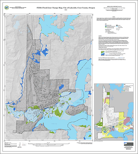 preview image: O-10-15, FEMA Flood Zone Change Map, City of Lakeside, Coos County, Oregon
