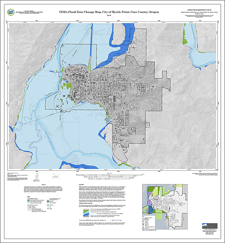 preview image: O-10-16, FEMA Flood Zone Change Map, City of Myrtle Point, Coos County, Oregon