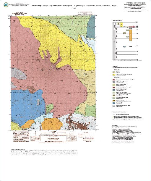 preview of Mount McLoughlin geologic map