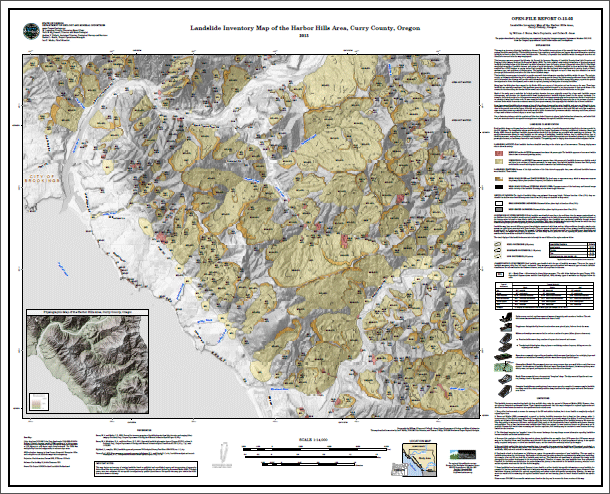 Open-File Report O-13-02, Landslide Inventory Map of the Harbor Hills Area, Curry County, Oregon