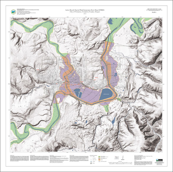 Open-File Report O--13-03, Landslide Inventory Map of the Harbor Hills Area, Curry County, Oregon; Plate 3: Lidar-Based Digital Flood Insurance Rate Map (DFIRM)