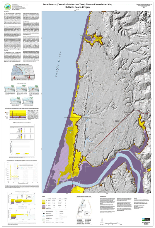 Tsunami zone north bend oregon