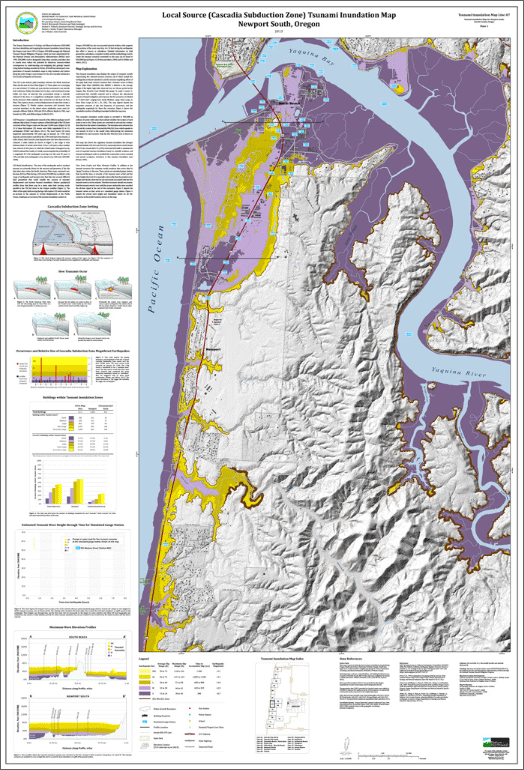 Newport oregon tsunami map