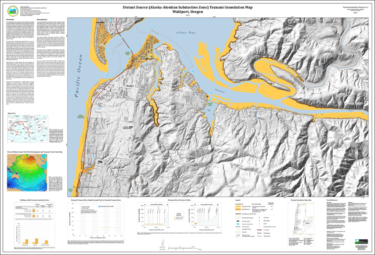 Waldport oregon tsunami map