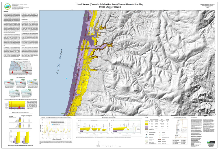 Tsunami evacuation map lincoln city oregon